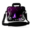 SIDORENKO Notebooktaschen mit Tragegurt + Tragegriff inkl. Zusatzfach f&uuml;r Maus und Ladeger&auml;t an der Vorderseite der Tasche- Notebooktasche Designer Sleeve Gr&ouml;&szlig;e 39,6cm von 15" bis 15,6" Zoll Neopren