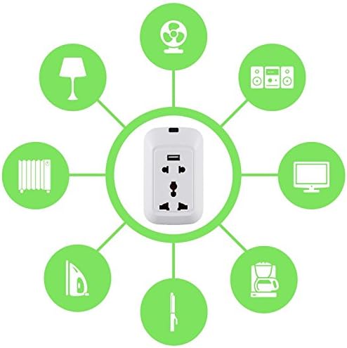 Neelam® N339 Wireless Smart Wi-fi Remote Control Plug Socket Switch for Control Your Electronics from Anywhere with the App for Your Smartphones iPhone IOS/Android and Tablets