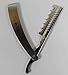 Straight Razor with guard stainless straight edge folding barber razor with 3 guards and 5 personna blades