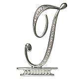 Ivy Lane Design Monogram Crystal Cake Top Letter J, Silver, 3-Inch