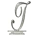 Ivy Lane Design Monogram Crystal Cake Top Letter J, Silver, 3-Inch