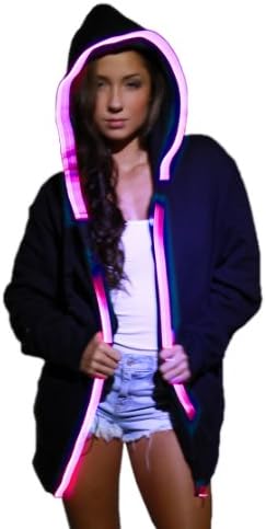 Light Up Hoodie - Sound Activated Pink - X-Large