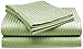 Full Size Sage 400 Thread Count 100% Cotton Sateen Dobby Stripe Sheet Set