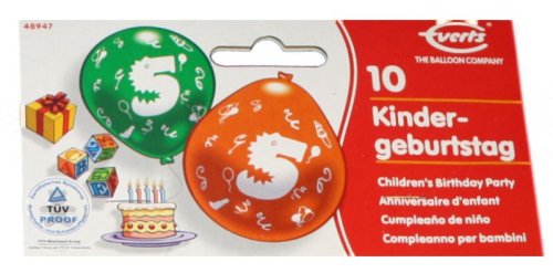 Imagen 3 de Everts 48947  - 2 x 10 globos de cumpleaños