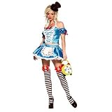 : Leg Avenue 2pc.Fantasy Alice w/off the shoulder top and skirt with rabbit