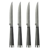 Oneida Soft Touch Performance Steak Knife Set of 4 - Black/Steel