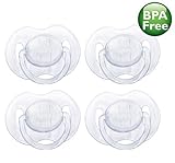Philips Avent 0-6 Months BPA-Free Translucent Newborn Pacifier - 4 Pack (Clear) by Philips AVENT [並行