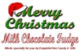 Merry Christmas Hat Milk Chocolate Fudge