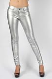 Tripp NYC - Ladies Crinkle Jeans in Silver