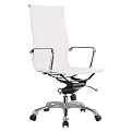 Merrill High-Back Chair - White/ Chrome