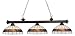 Z-Lite 100703BRZ-F14-1 Grande 54-Inch 3-Light Billiard / Island Fixture with Tiffany Shades