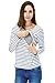 Bearsland Maternity Women Striped Long Sleeves Maternity Nursing Top,Black/White,Medium