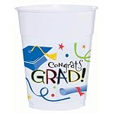 Congrats Grad Plastic Cups 50-pk. - 14 oz.