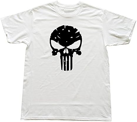 Mans Punisher Bruised Design Nice White T Shirt By RRG2G
