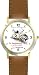 Habit 1 - Imagination Is (Spanish Text) - DELUXE TWO-TONE WATCH from THE 7 HABITS - WATCH COLLECTION BY WATCHBUDDY&reg; - Arabic Numbers - Brown Leather Strap-Size-Women's Size-Small