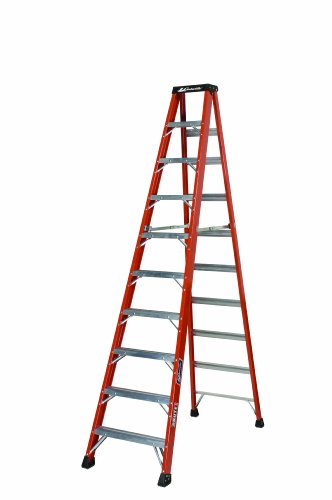 Louisville Ladder FS1410HD 375-Pound Duty Rating Fiberglass Step Ladder, 10-Foot