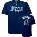 Carl Crawford Tampa Bay Rays YOUTH Navy Name and Number T-Shirt by Majestic