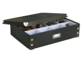 Zeller 17789 Krawatten-/Gürtelbox, Pappe / 44.5 x 31.5 x 11, schwarz
