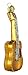 Old World Christmas 38010 Musical Instruments Glass Blown Ornaments for Christmas Tree Guitar, Glitter Brown