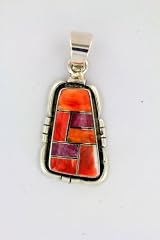 Spiny Oyster Shell Pendant Navajo Made
