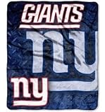 New York Giants 50x60 Roll Out Style Royal Plush Raschel Throw Blanket