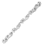 10k White Gold Diamond Flower Tennis Bracelet (1/2 cttw)