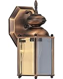 Maxim 3292CLCS Builder Brass 1-Light Outdoor Wall Mount Country Stone Clear Glass
