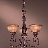Minka Lavery 1353-177 - Illuminati Glass 1 Tier Chandelier Lighting - 3 Light - 300 Total Watts - Bronze