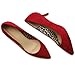 Ollio Women's Shoe Faux-Suede D'Orsay Pointed Toe Multi Color Pump