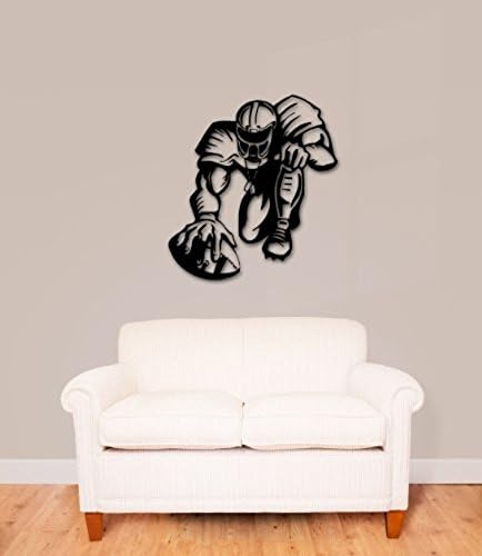 XX Plus Fashion Wall Decal American Football Sport Sitting Man Helmet Decor For Room Sticker For You
