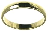 9ct Yellow Gold Ladies 3mm D Shape Wedding Ring