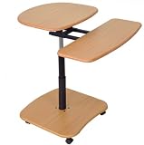 Image of Buy Best US Luxor Height Adjustable Wood Multi-Media Cart in Teak on Sale US, Luxor LAMC2936