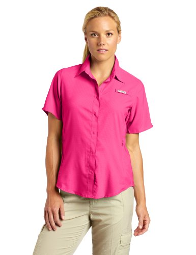 Columbia Women's Tamiami II Short Sleeve Shirt, X-Small, Bright Rose