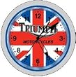 Triumph Motorcycles Neon 20" Wall Clock Made In USA Silver New
