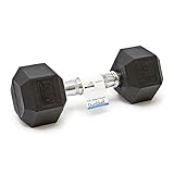 Body Sport 15lb Rubber Encased Hex Dumbbell