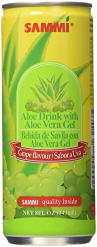SAMMI Aloe Vera Juice with Aloe Vera 240ml (Pack of 24) (Grape)