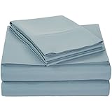 AmazonBasics Microfiber Sheet Set - Queen, Spa Blue