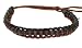 Mens Womens Real Leather Plaited Wristband Bracelet - J