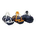100% Polyester foldable travel bag with Adjustable and detachable shoulder strap (Blue/ Orange)