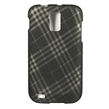 Black Plaid (Diagonal) Protector Case for Samsung Galaxy S II (T-Mobile) T9 ....