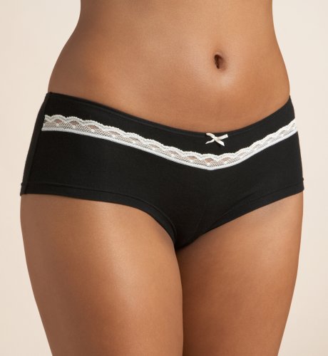 Lace Insert Plain Shorts