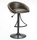Oxford Adjustable Stool in Black / Brown Vinyl - Hillsdale Furniture - 4274 ....