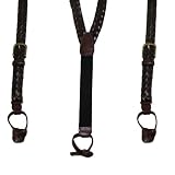 Geoffrey Beene Leather Button End Suspender