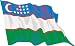 PEMA Sticker Flag Decals A-LS193 Uzbekistan - Usbekistan 15 cm colored flag