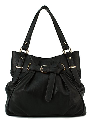 Scarleton Womens Vintage Tote Bag H124501 - Black