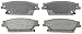 ACDelco 14D1020AM Advantage Semi-Metallic Rear Disc Brake Pad Set with Wear Sensor