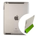 Rasfox Clear Smart Cover Workable TPU Gel Skin Back Case For Apple iPad 2 Generation + Rasfox Silver Stylus Pen For iPad 2