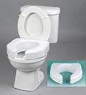 Economy Elevated Toilet Seat, Open Front, Horseshoe Shape