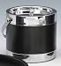 Kraftware 68707 Black Stitched 2.5 Quart Ice Bucket with Metal Cover