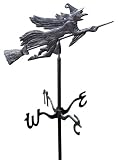 Black Flying Witch Garden Weathervane